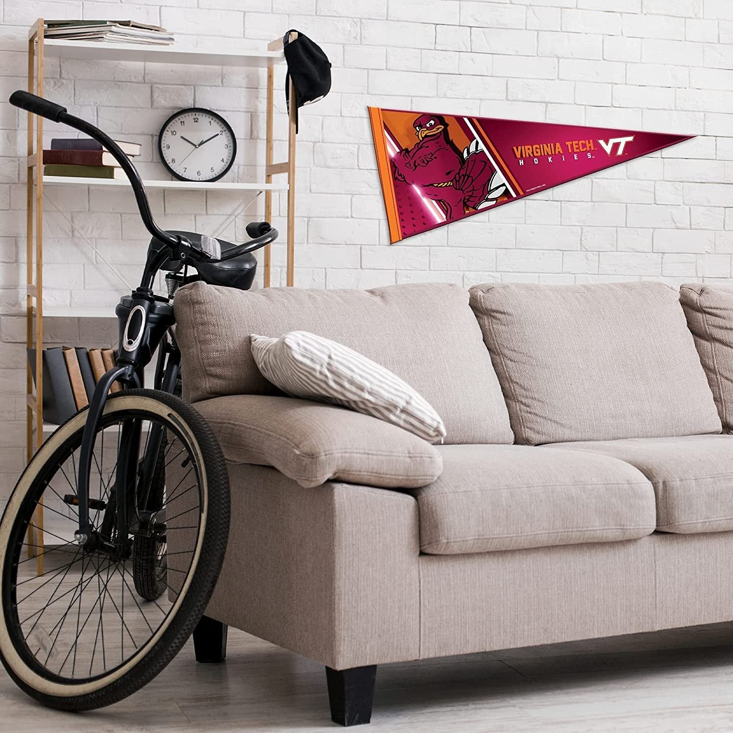 Virginia Tech Hokies Soft Felt Pennant, Primary Design, 12x30 Inch, Easy To Hang 3