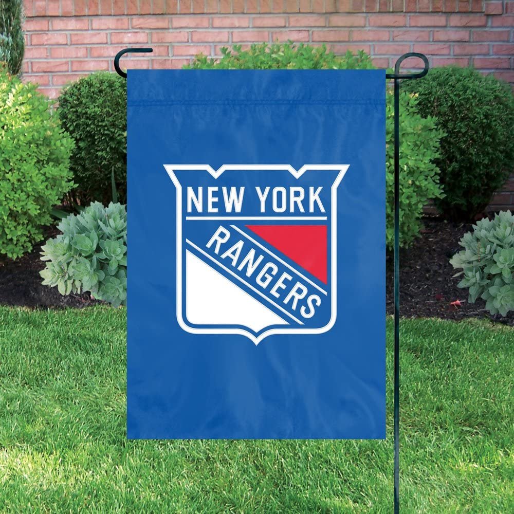 New York Rangers Premium Garden Flag Banner Applique Embroidered 12.5x18 Inch