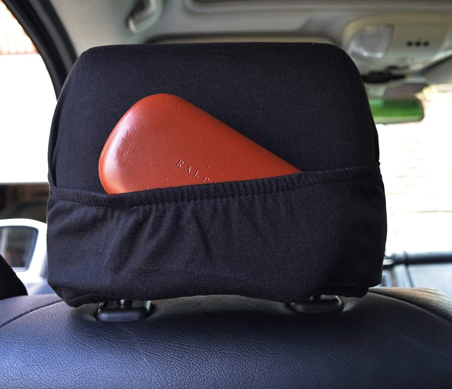 Miami Marlins Pair of Premium Auto Head Rest Covers, Embroidered, Black Elastic, 14x10 Inch 2