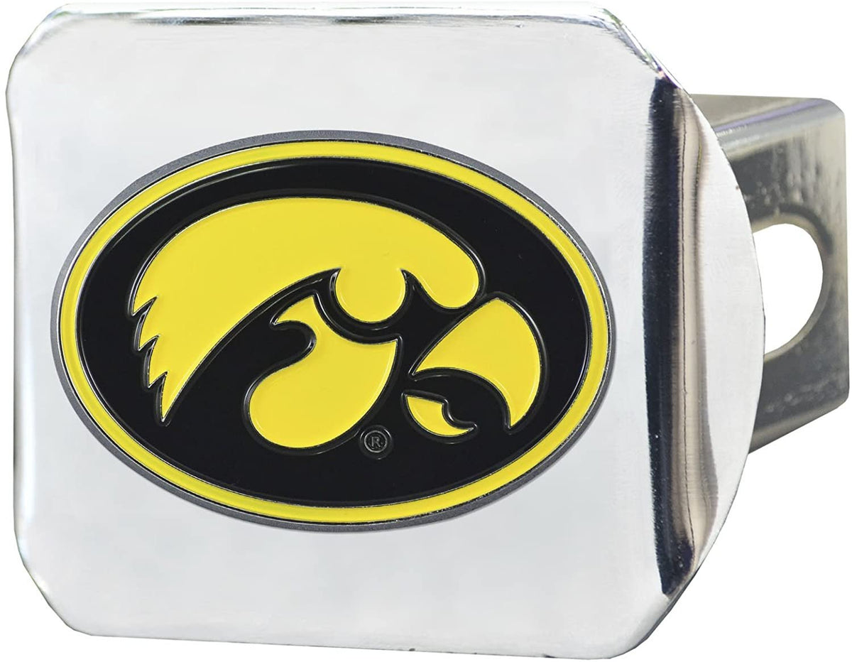 Iowa Hawkeyes Hitch Cover Solid Metal with Raised Color Metal Emblem 2" Square Type III University of
