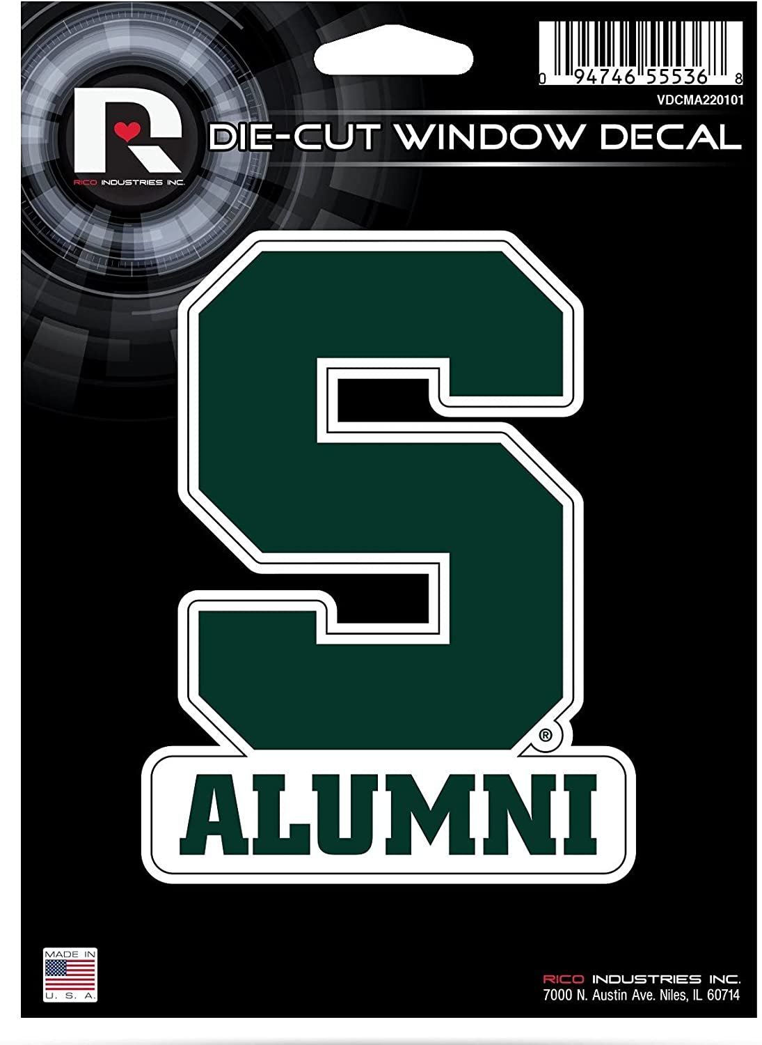 Michigan State Spartans Alumni 5" Decal Sticker Flat Vinyl Die Cut Auto Home Emblem University 1