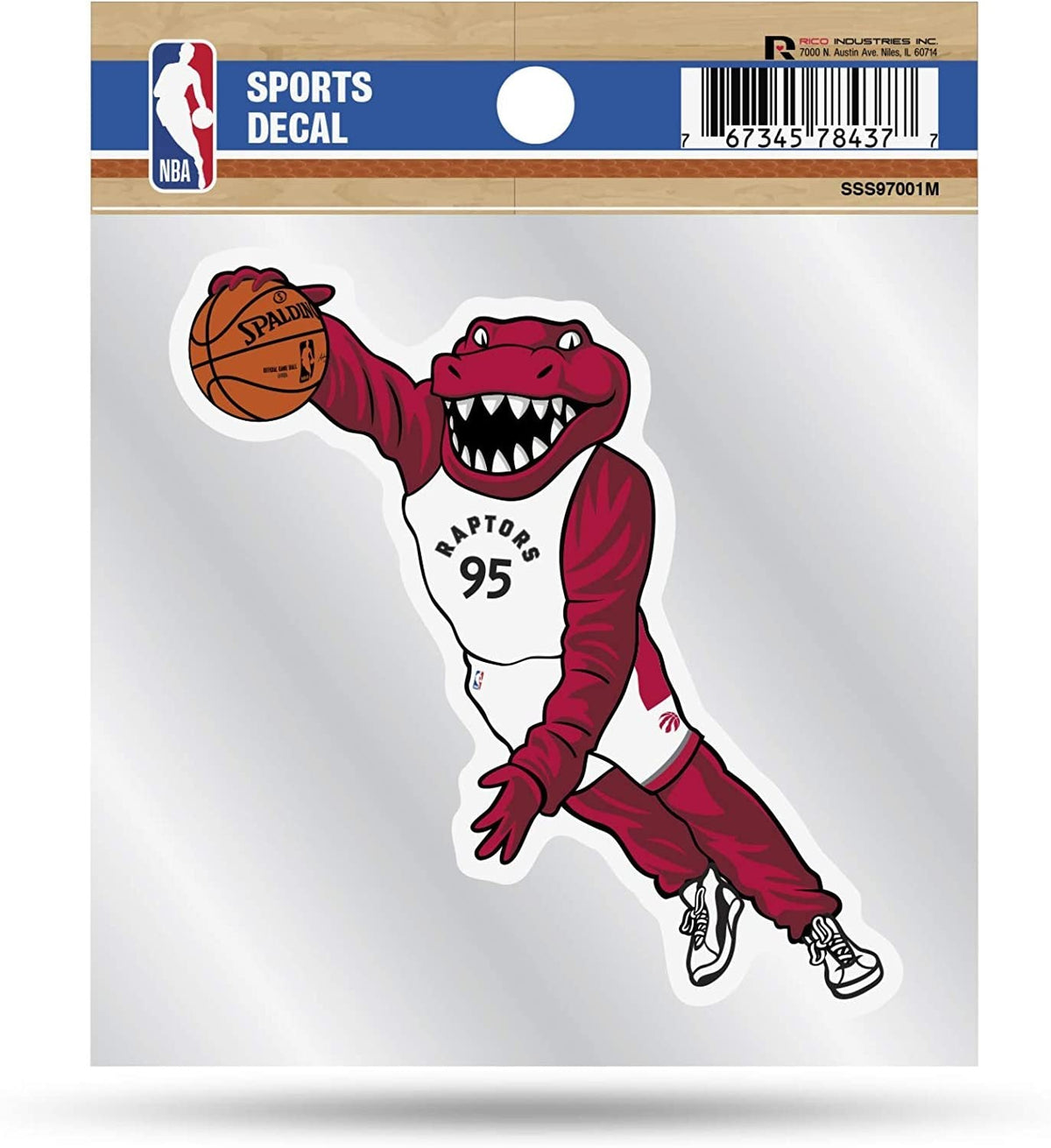 Toronto Raptors 4x4 Decal Sticker Mascot Logo Premium with Clear Backing Flat Vinyl Auto Home NBA 1