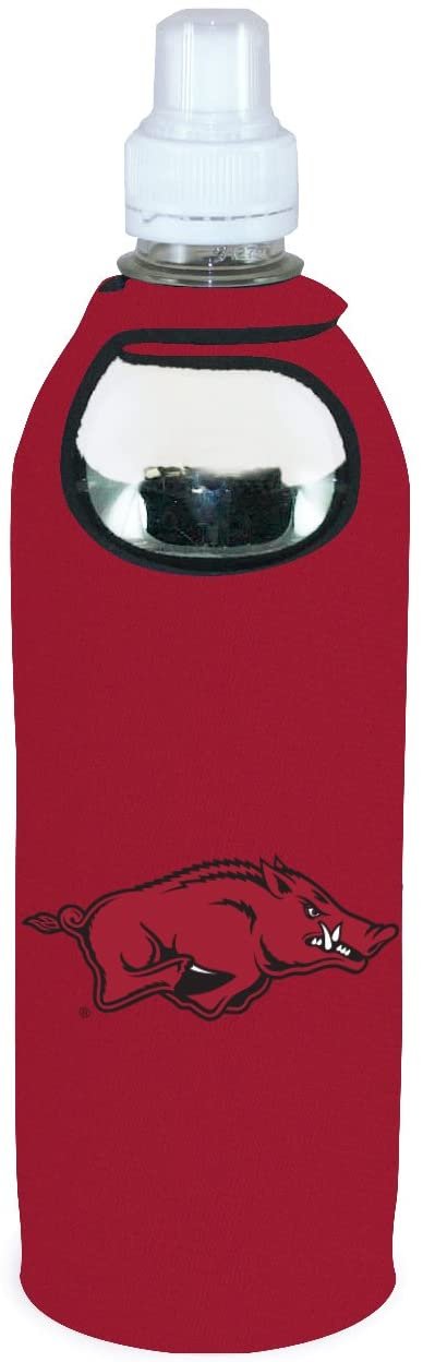 Arkansas Razorbacks 1/2 Liter Water Bottle Neoprene Beverage Insulator Holder Cooler with Clip University of