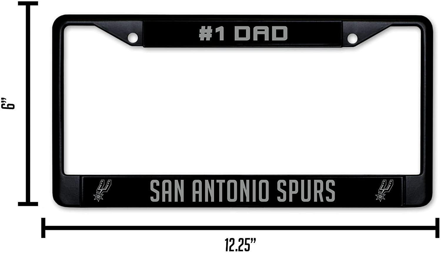 Miami Heat Black Metal License Plate Frame Chrome Tag Cover 6x12 Inch 4