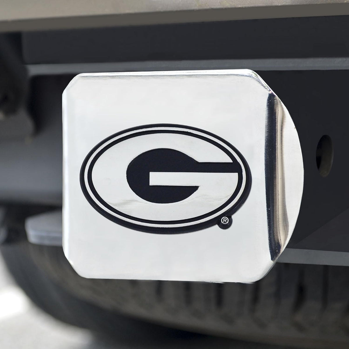 University of Georgia Bulldogs Hitch Cover Solid Metal with Raised Chrome Metal Emblem 2" Square Type III