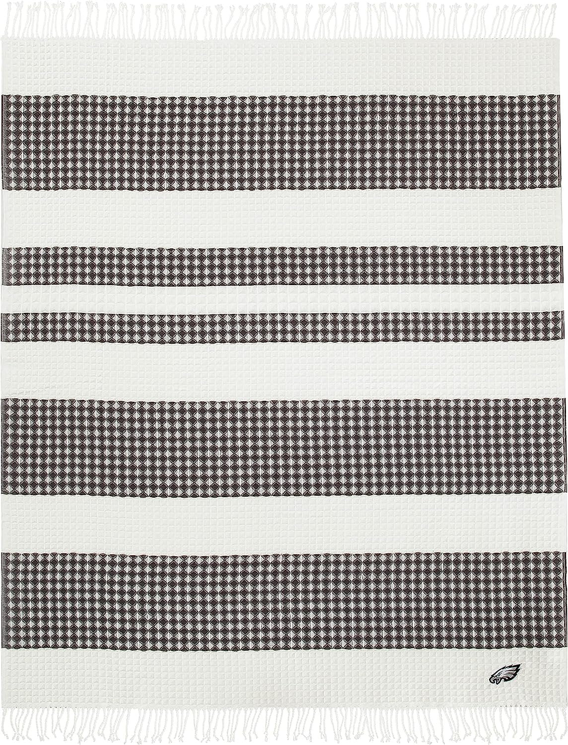 Philadelphia Eagles Throw Blanket Waffle Weave Jacquard, 50x60 Inch, Unisex-Adult, 100% Acrylic 1