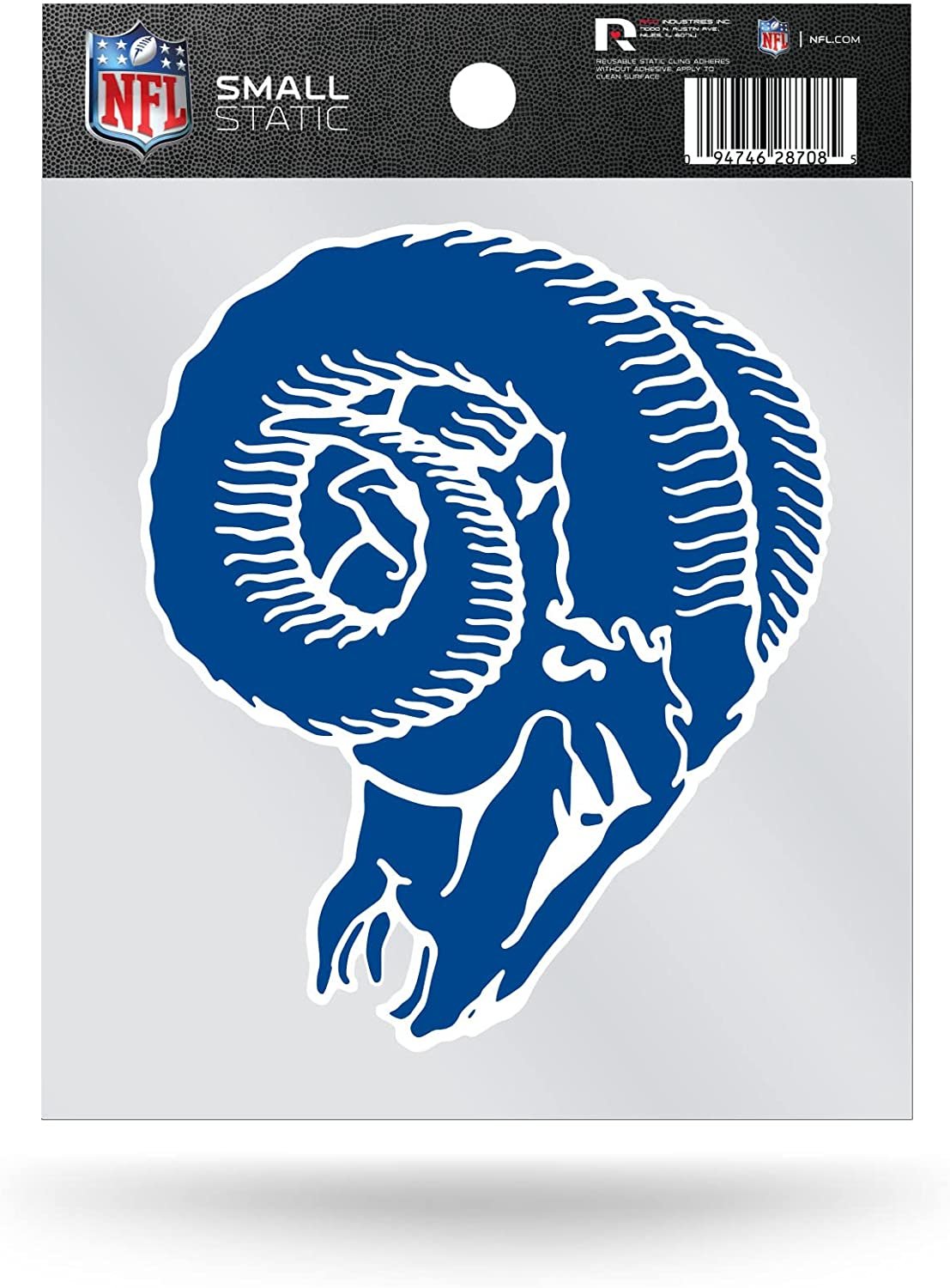 Los Angeles Rams Retro Logo 3 Inch Flat Static Cling Decal 1