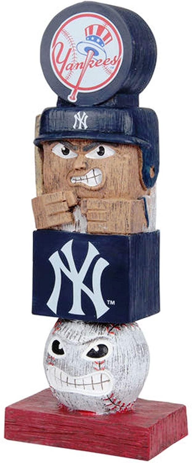 New York Yankees Garden Statue, Tiki Totem Style, Outdoor or Indoor Use, 16 Inch Tall, Beautiful Hand Painted Resin 1