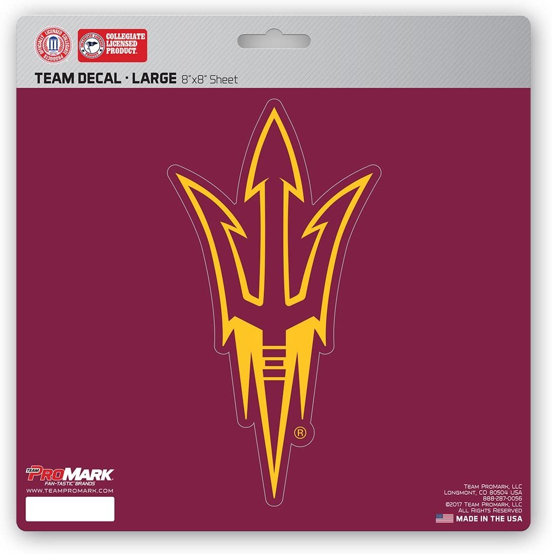 Arizona State University Sun Devils 8 Inch Decal Sticker, Die Cut, Flat Vinyl, Full Adhesive Backing, Auto or Home 1