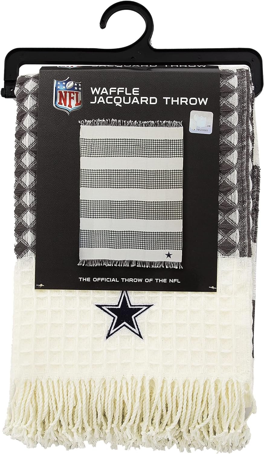 Dallas Cowboys Throw Blanket Waffle Weave Jacquard, 50x60 Inch, Unisex-Adult, 100% Acrylic 3