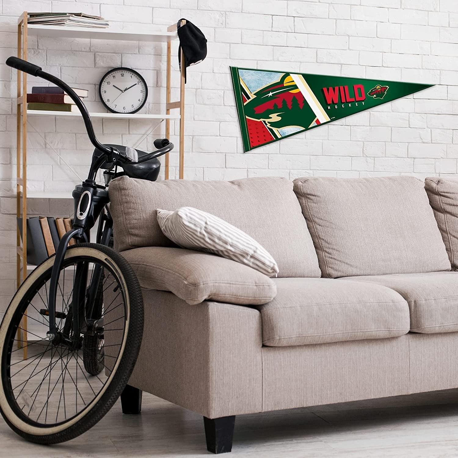 Minnesota Wild Soft Felt Pennant, Primary Design, 12x30 Inch, Easy To Hang 3