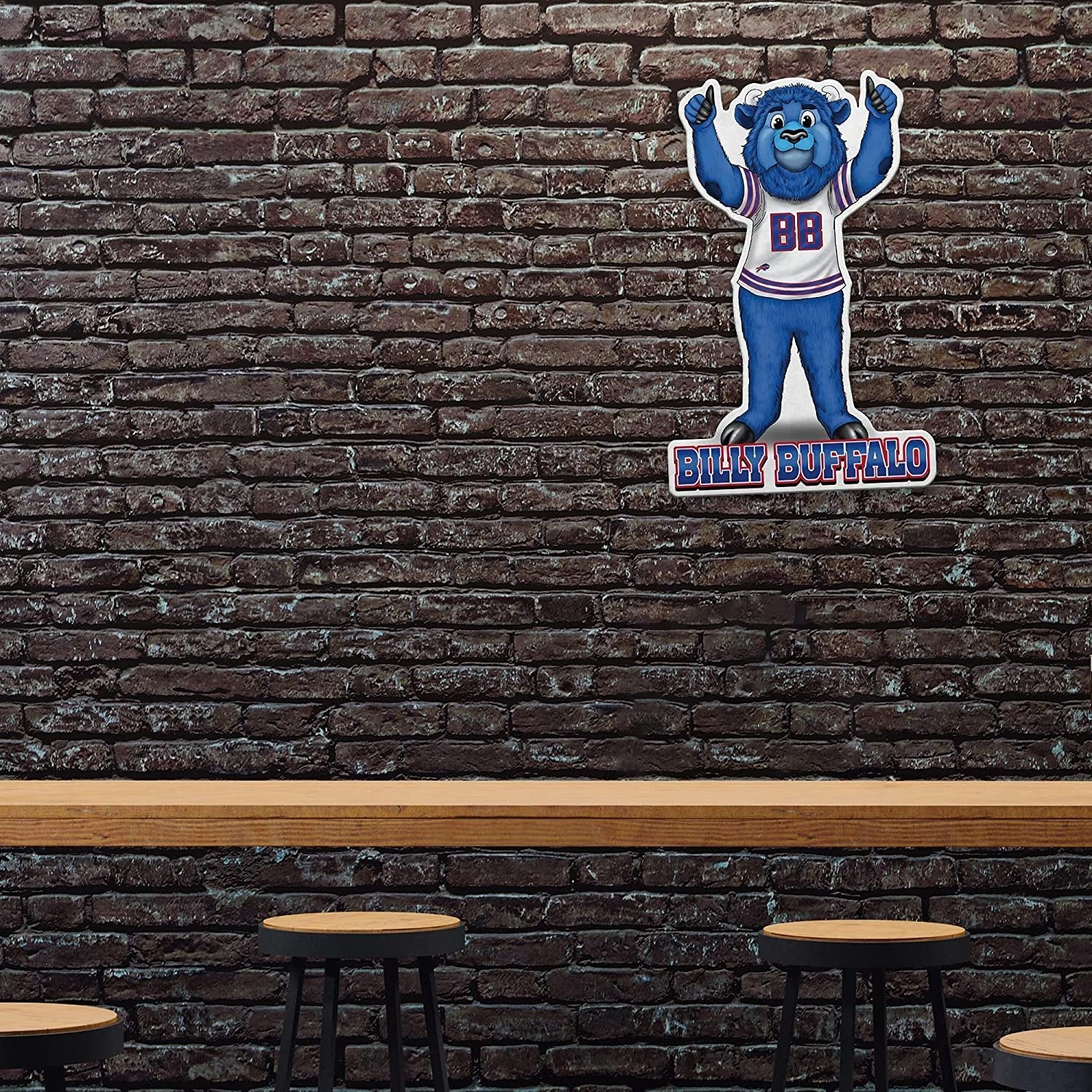 Buffalo Bills Pennant Mascot Logo 18 Inch Soft Felt 3