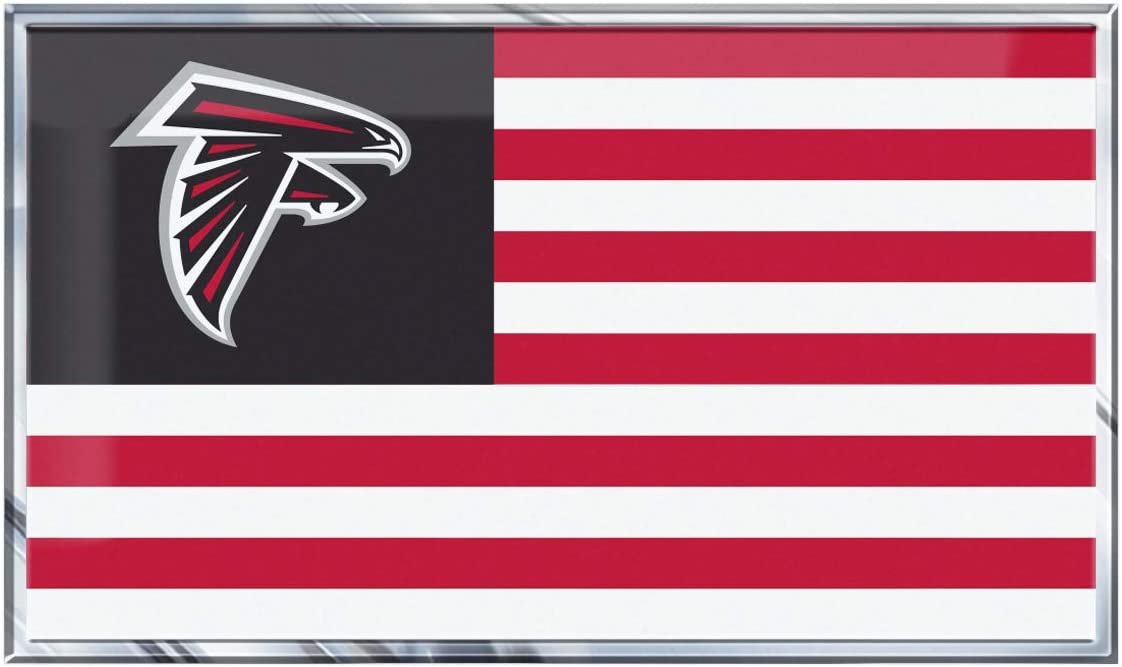 Atlanta Falcons Color Auto Emblem State Flag Design Aluminum Metal