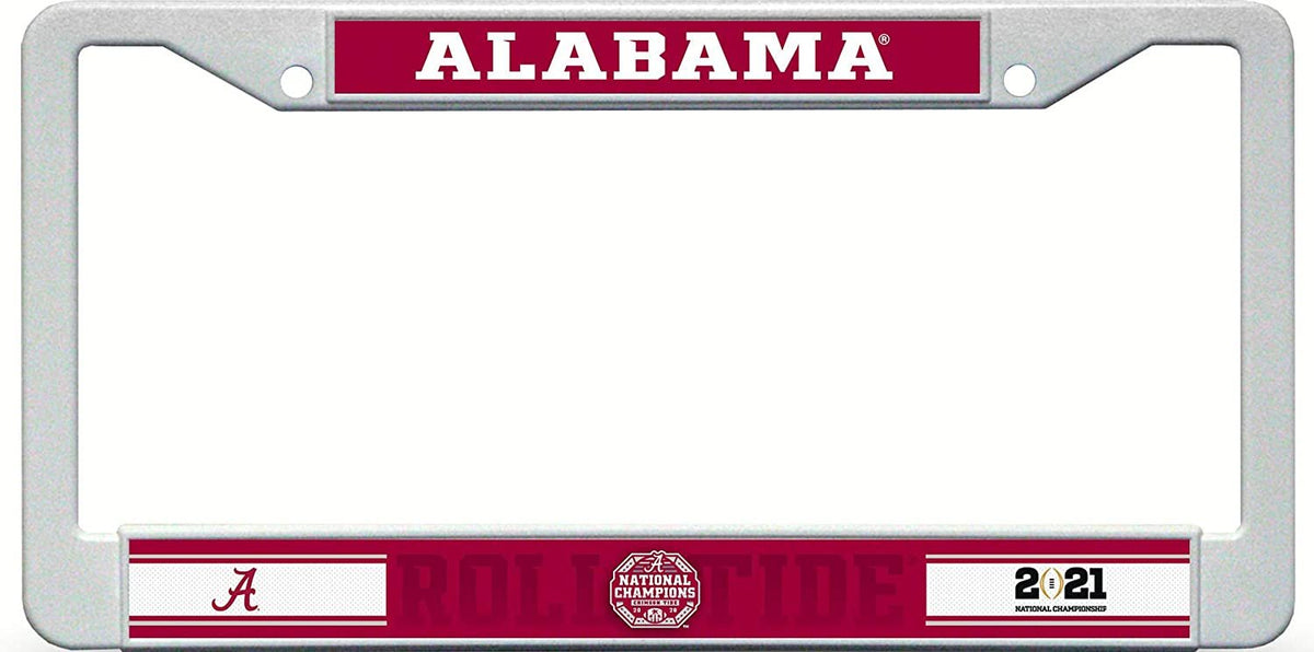Rico Industries Alabama Crimson Tide 2020 National Champions Plastic License Plate Frame 1