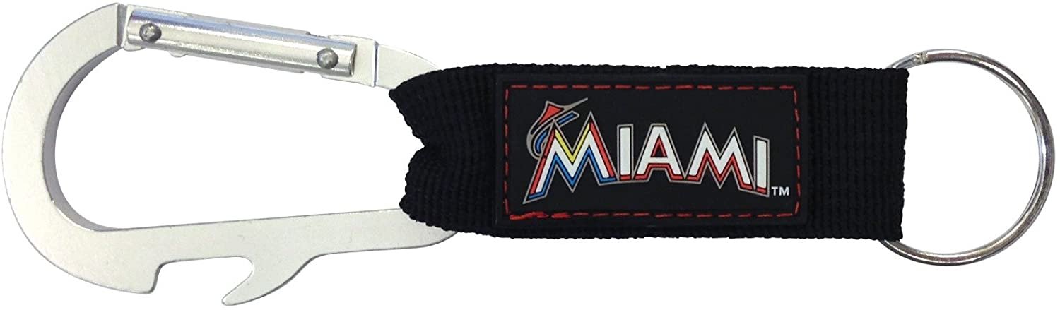 Miami Marlins Premium Carabiner Clip Keychain Bottle Opener Combo 1