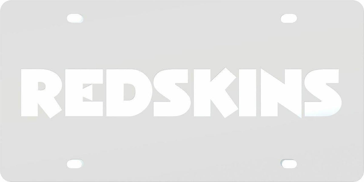 Washington Redskins Commanders Laser Cut Tag License Plate, Frost Style, Mirrored Inlaid Acrylic, 12x6 Inch 1