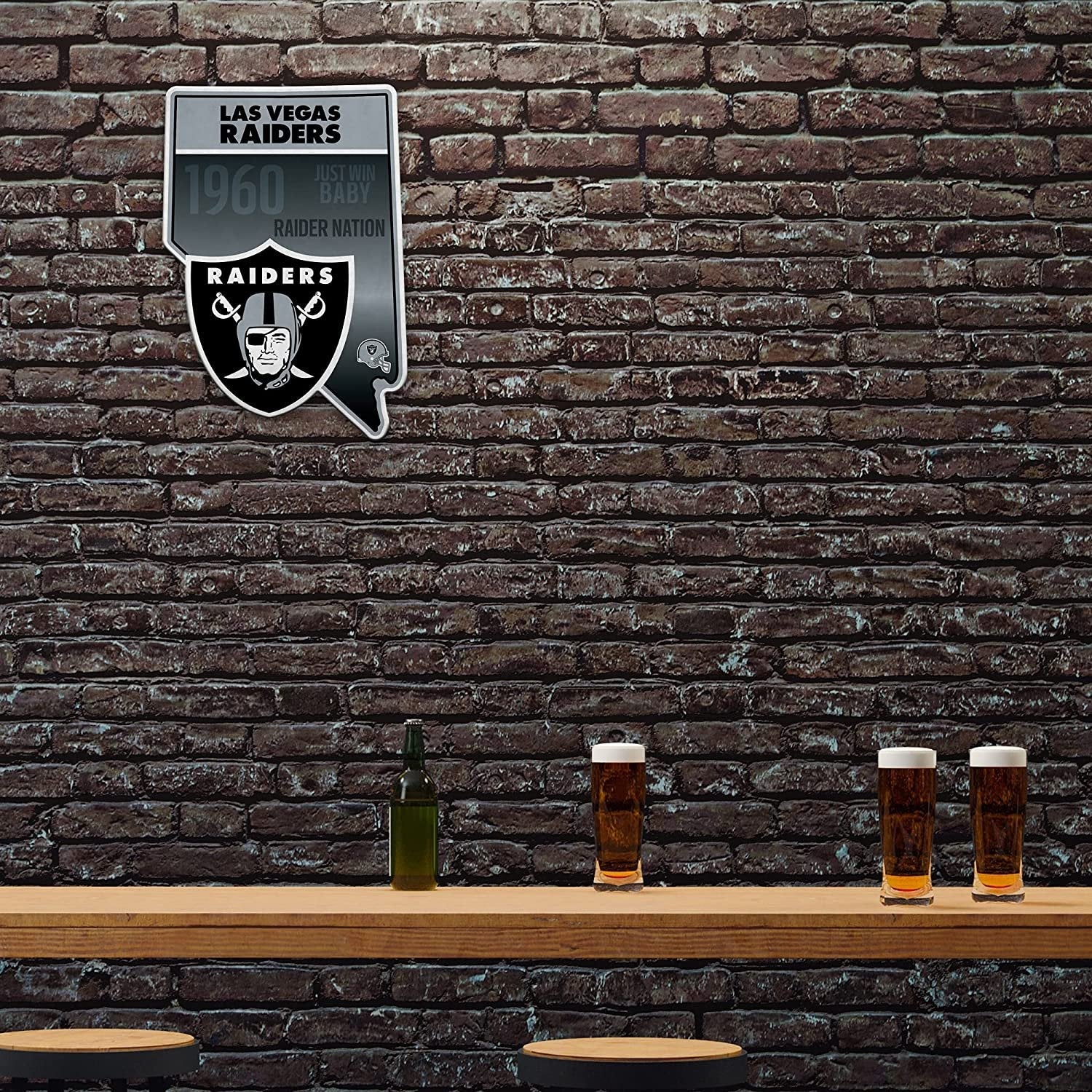 Las Vegas Raiders Pennant State Shape 18 Inch Soft Felt 2
