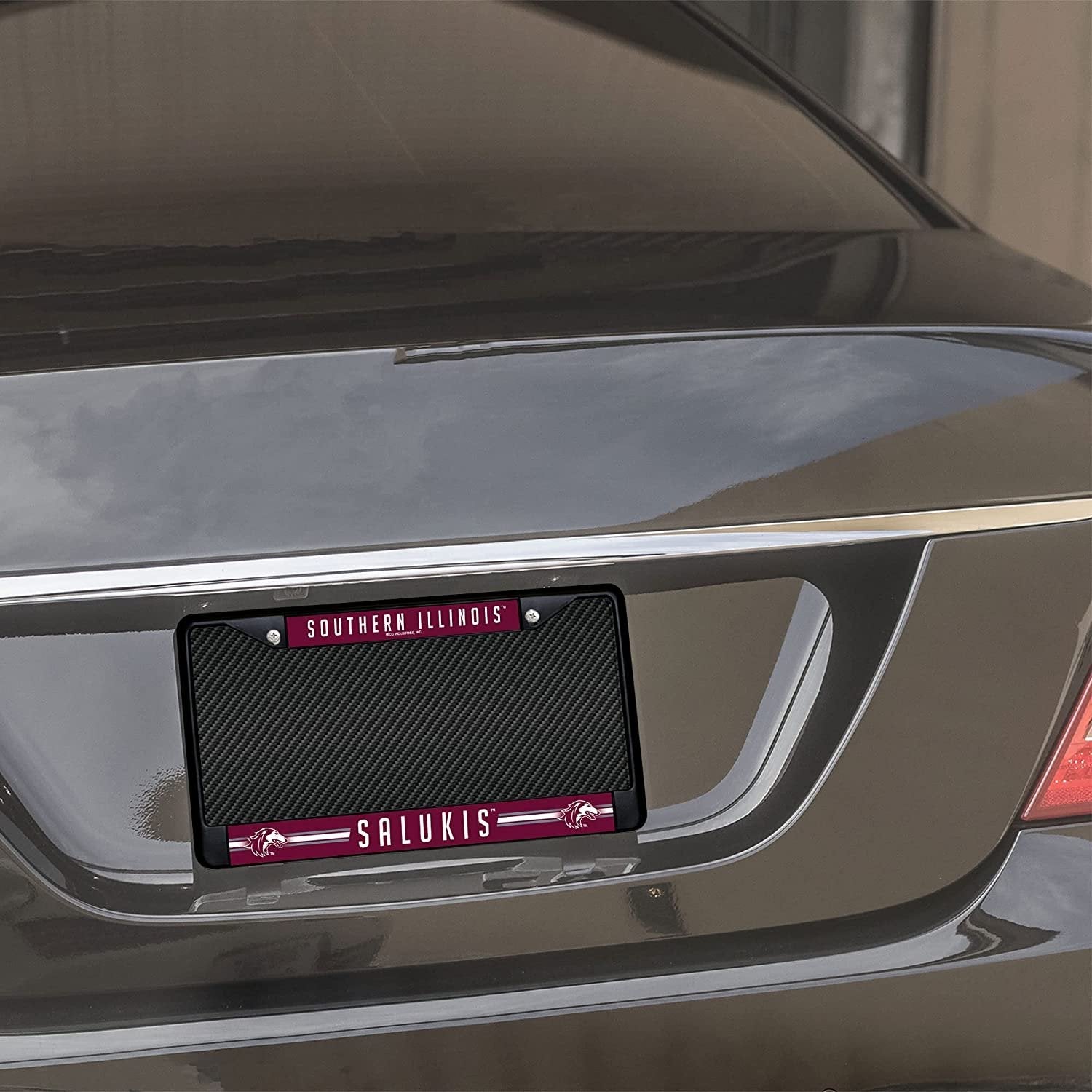 Miami Dolphins Black Metal License Plate Frame Chrome Tag Cover 6x12 Inch