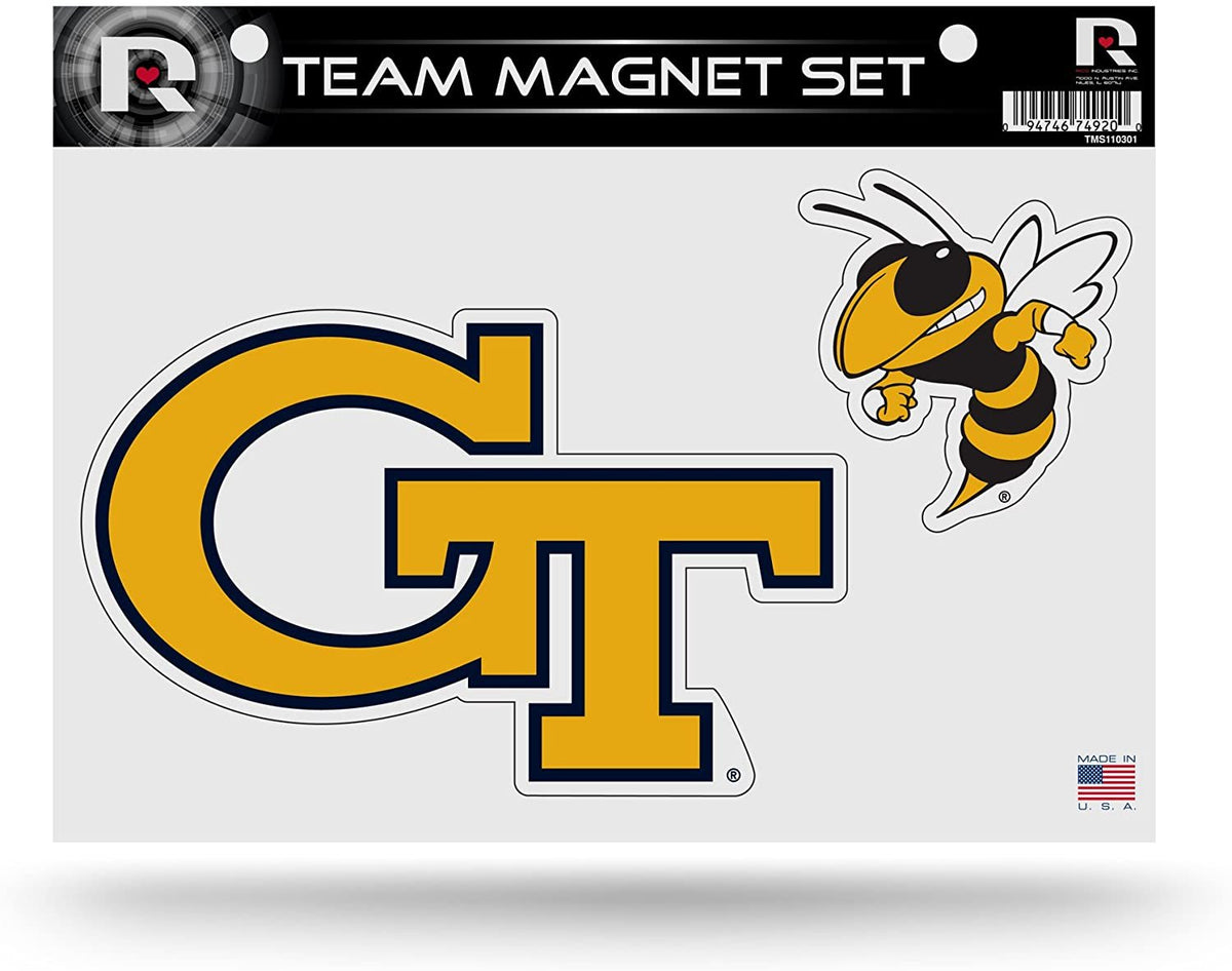 Georgia Tech Yellow Jackets Die Cut Team Magnet Set Sheet University Of