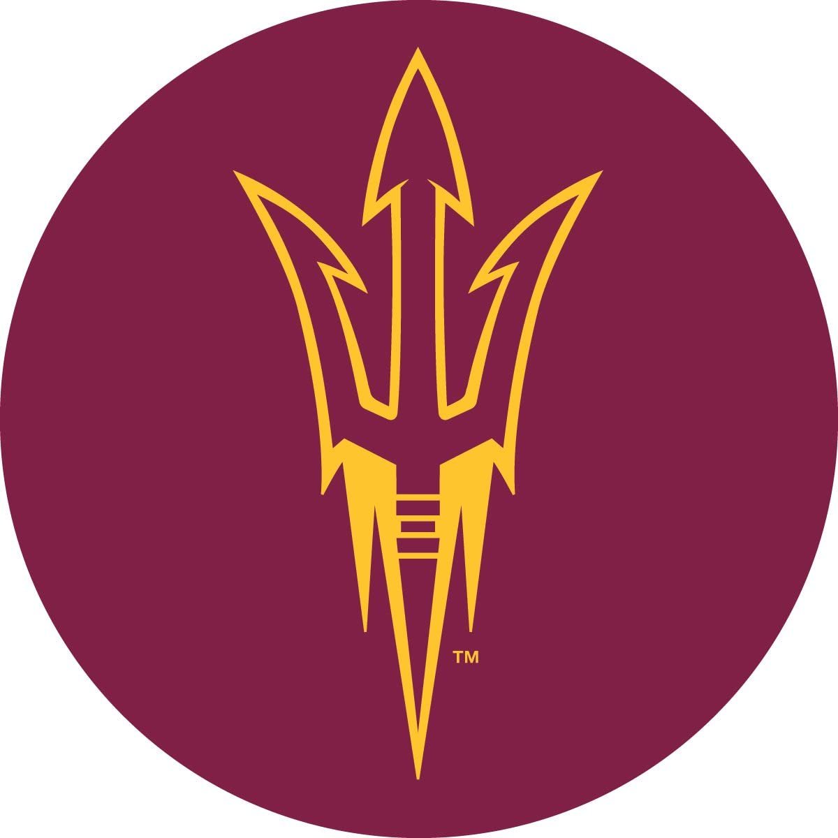Arizona State Sun Devils ASU RR 4" Round Vinyl DECAL Auto Home University of