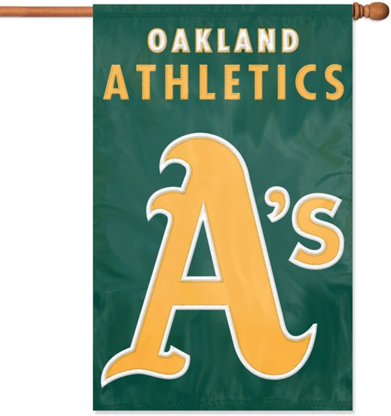 Oakland Athletics A's Banner Flag Premium Double Sided Embroidered Applique 28x44 Inch 1
