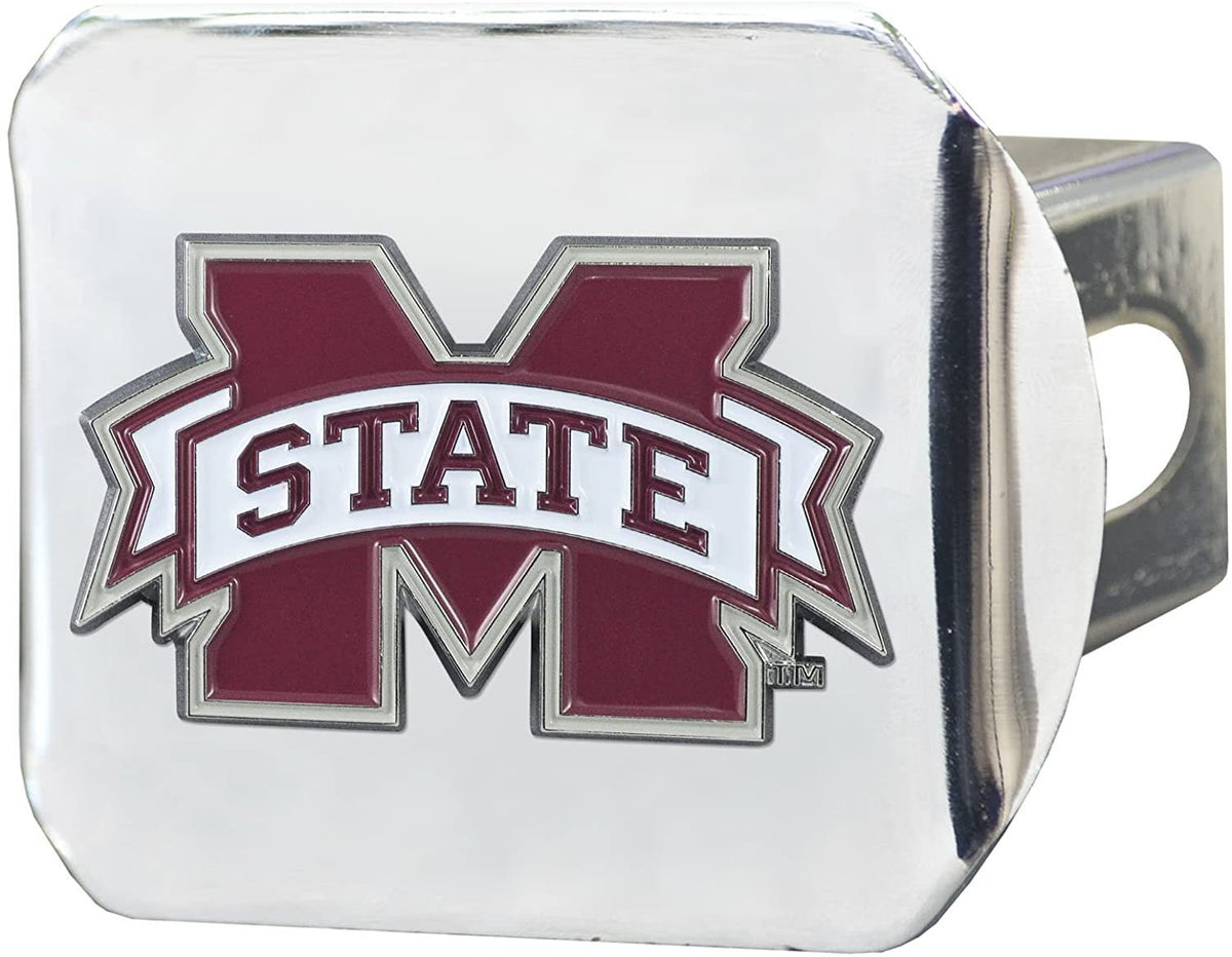 Mississippi State Bulldogs Hitch Cover Solid Metal with Raised Color Metal Emblem 2" Square Type III University