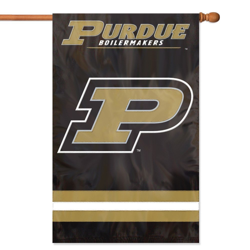 Purdue University Boilermakers Premium House Banner Flag, Double Sided, Applique & Embroidered, 28x44 Inch