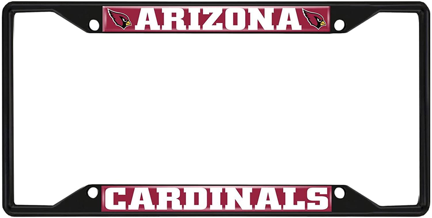 Fanmats NFL Arizona Cardinals Black Metal License Plate Frame