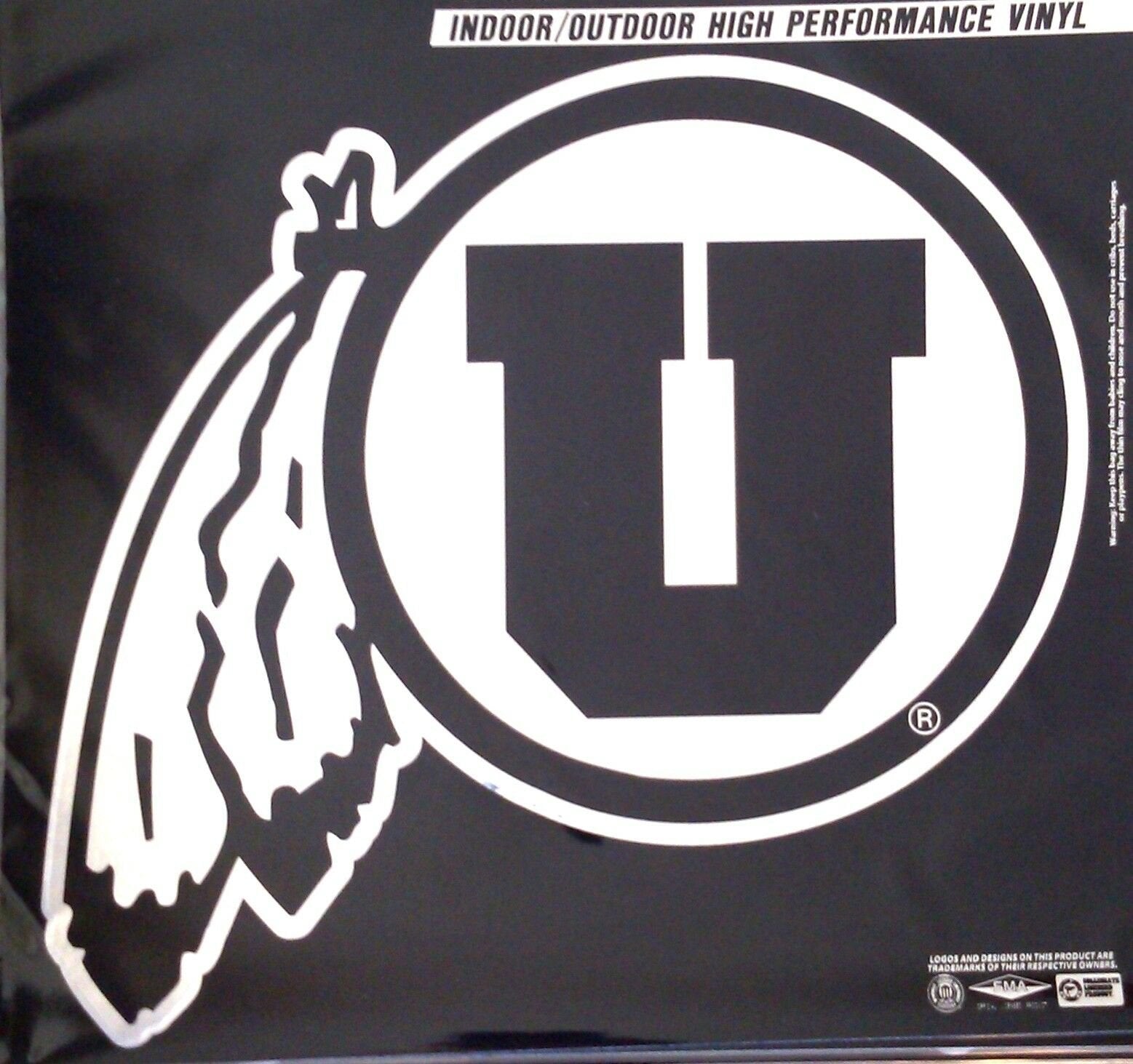 University of Utah Utes 6 Inch Magnet, Metallic Chrome Shimmer Design, Auto Home 1