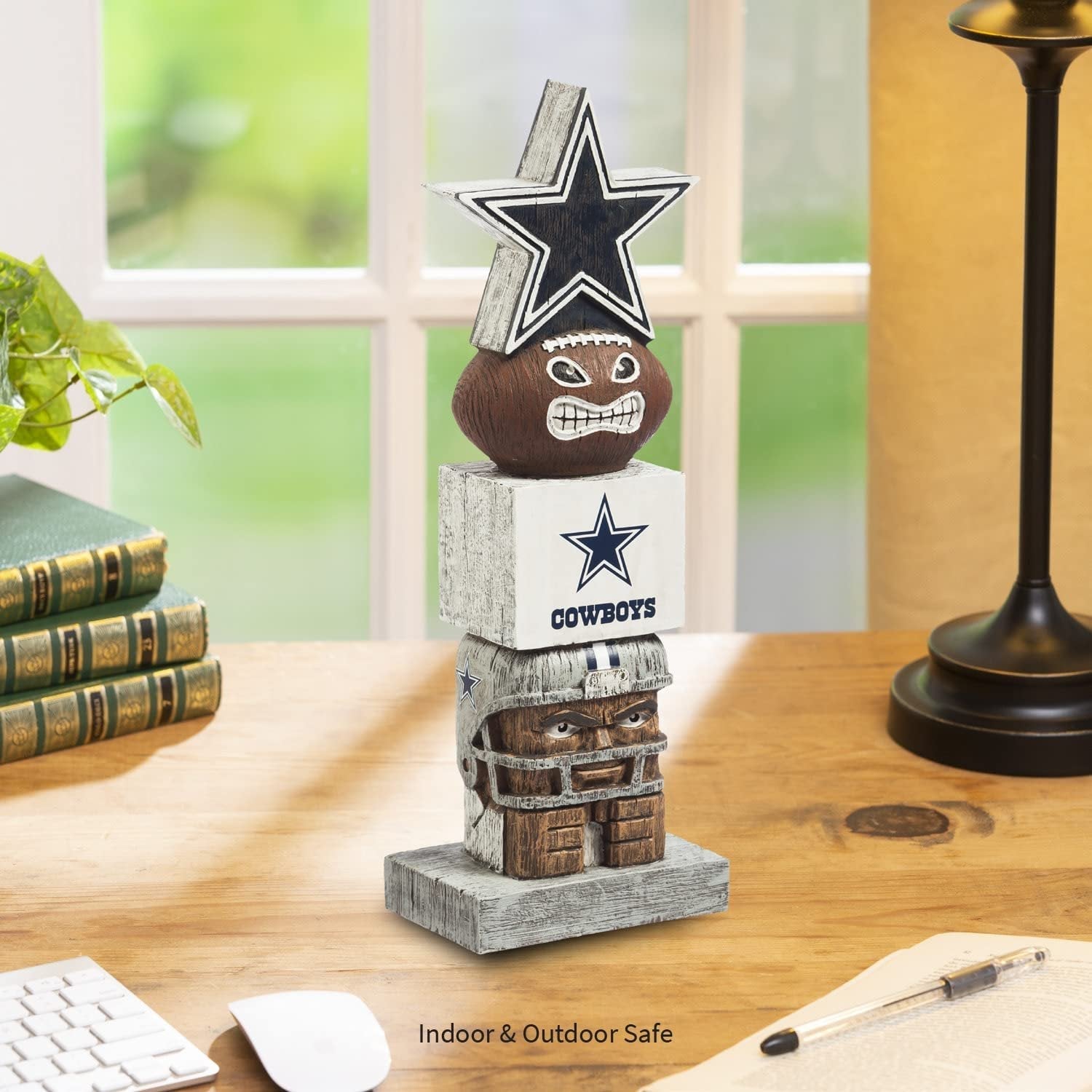 Dallas Cowboys 16 Inch Tiki Totem Garden Statue Resin Outdoor Decoration 5