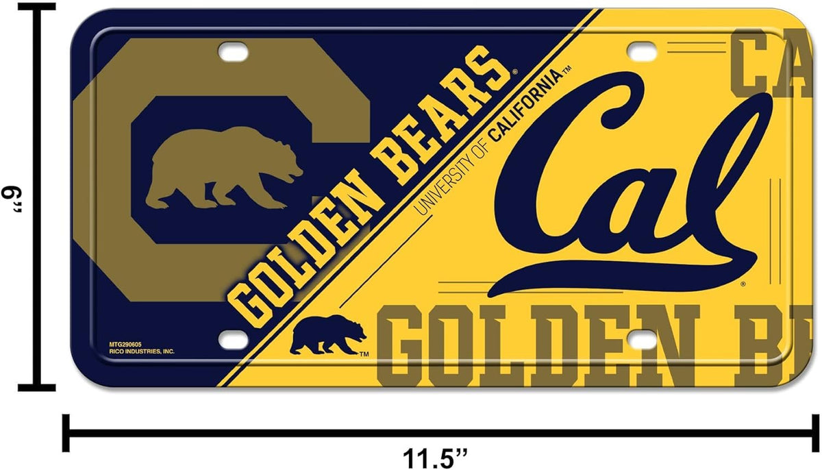 University of California Golden Bears Cal Berkley Metal Tag License Plate, 12x6 Inch, Pre-drilled Holes 6