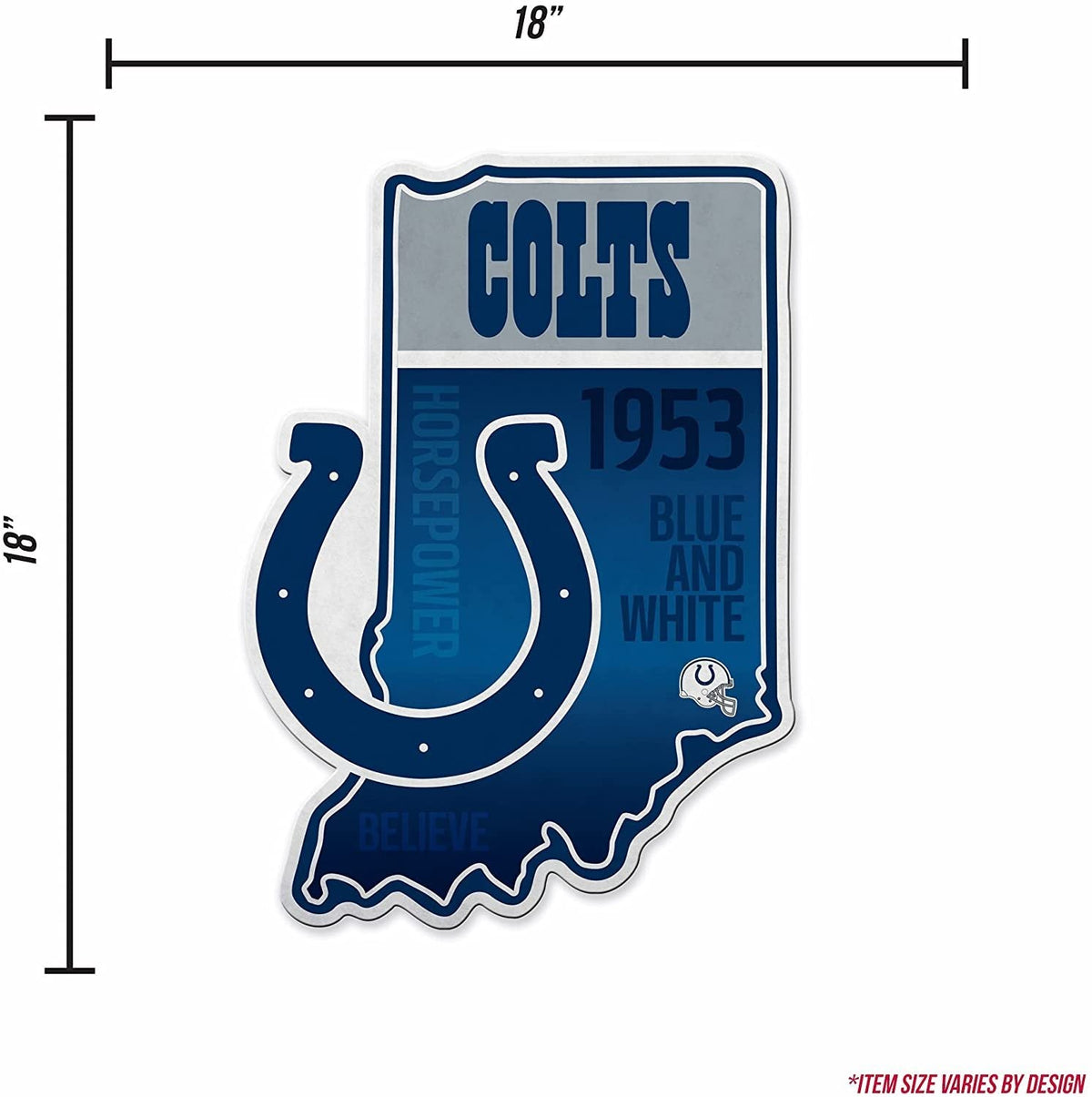 Indianapolis Colts Pennant State Shape 18 Inch Soft Felt 4