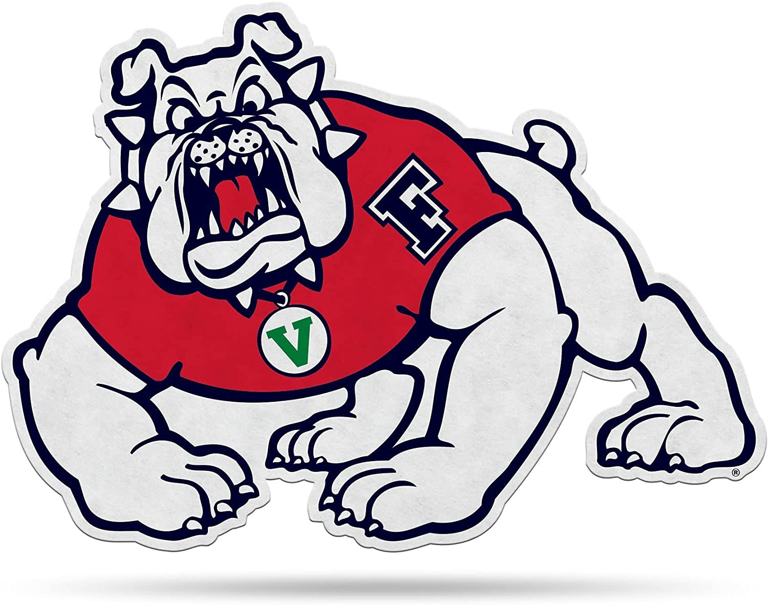 Fresno State Bulldogs Soft Felt Pennant, Primary Design, Shape Cut, 18 Inch, Easy To Hang