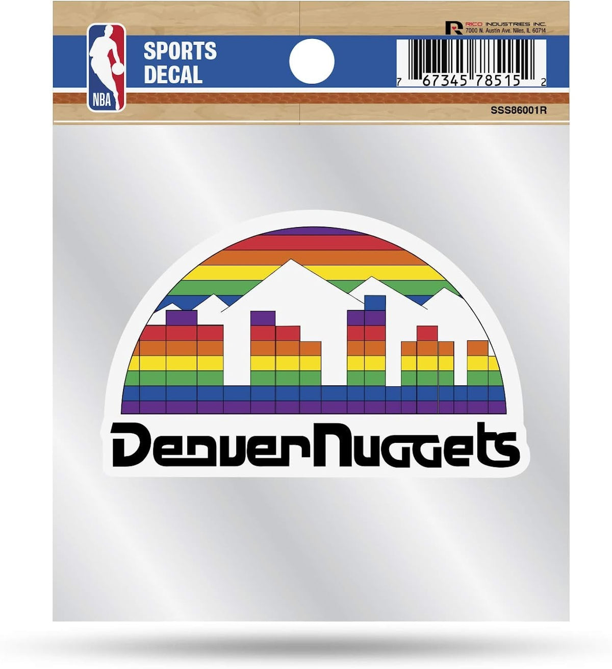 Denver Nuggets 4x4 Decal Sticker Retro Logo Clear Backing 1
