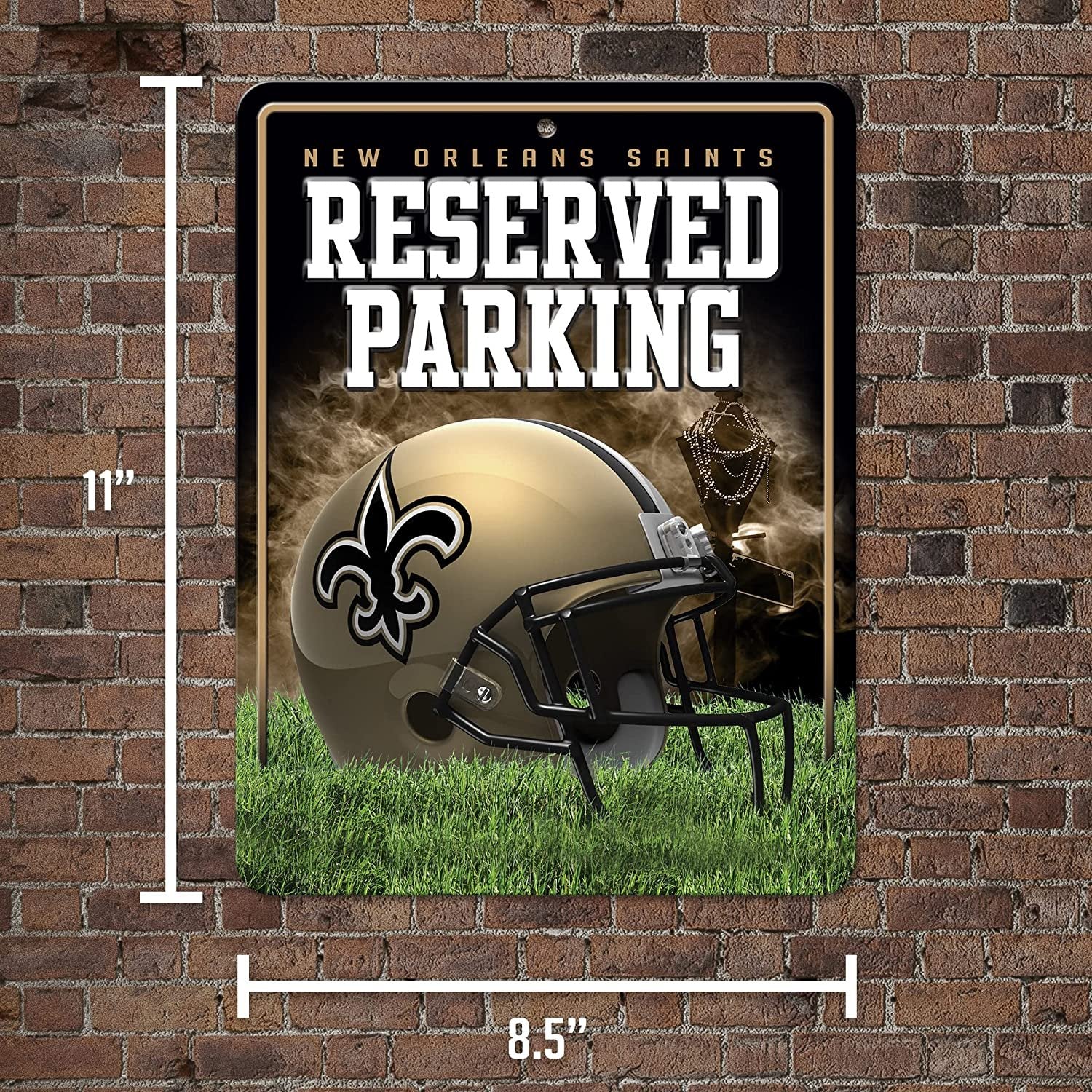 Los Angeles Kings Metal Parking Novelty Wall Sign 8.5 x 11 Inch Carbon Fiber Design 6