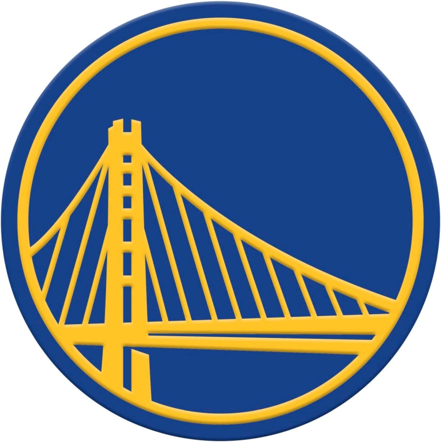 Golden State Warriors Solid Metal Color Auto Emblem Raised 1