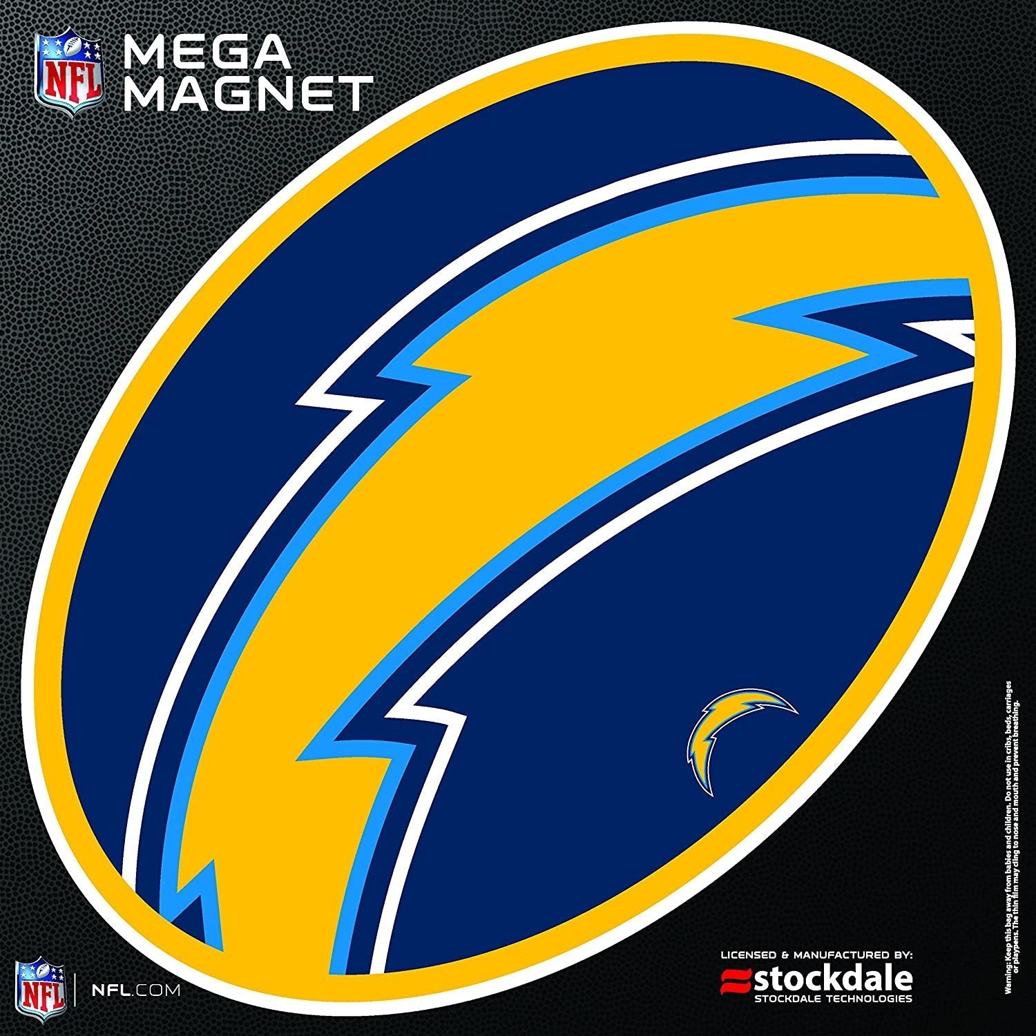 Los Angeles Chargers MEGA Style Logo 12" Magnet Heavy Duty Auto Home Football 1