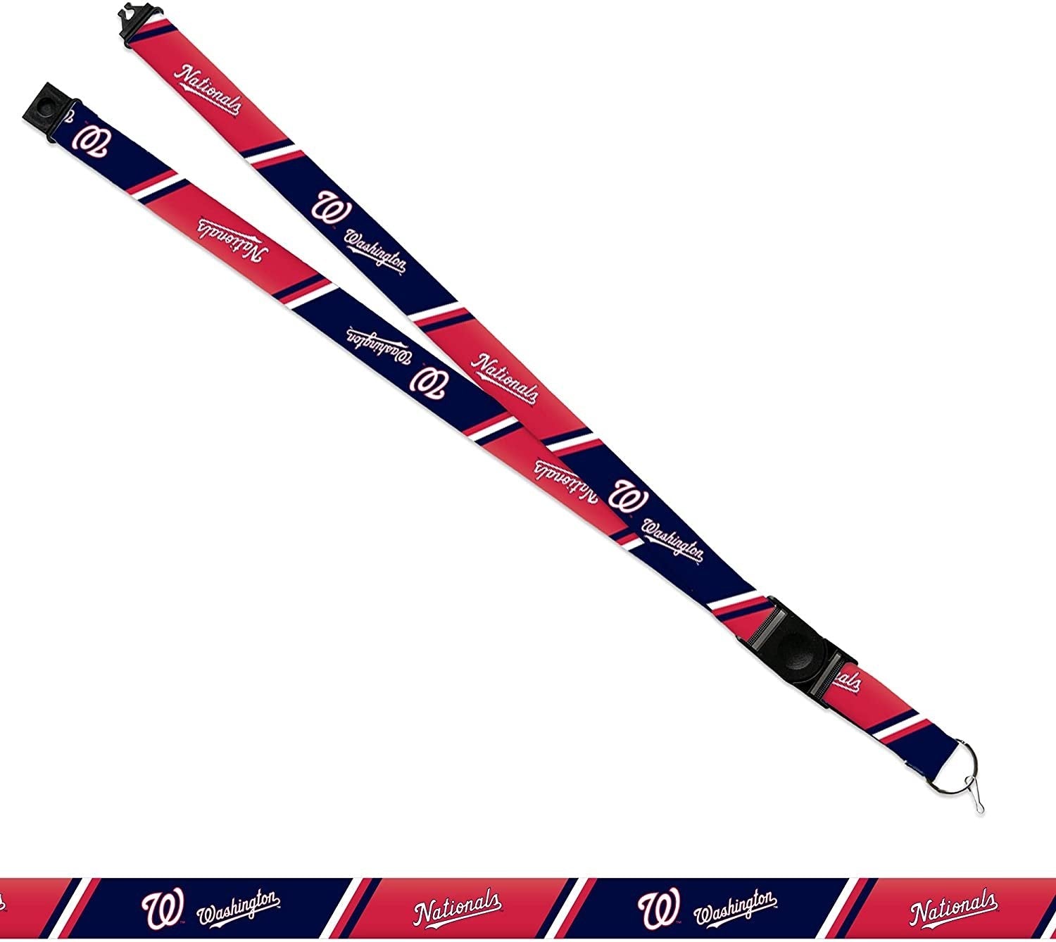 Washington Nationals Lanyard Keychain Double Sided 18 Inch Button Clip Safety Breakaway 2