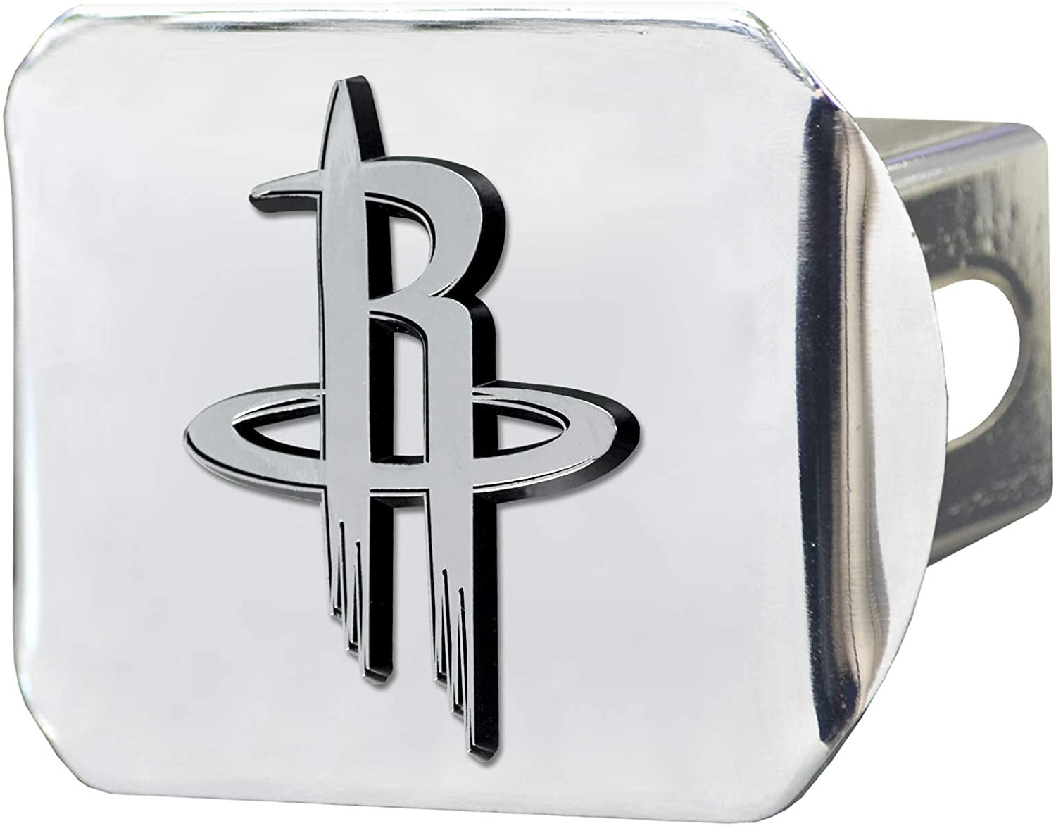 Houston Rockets Hitch Cover Solid Metal with Raised Chrome Metal Emblem 2" Square Type III 1