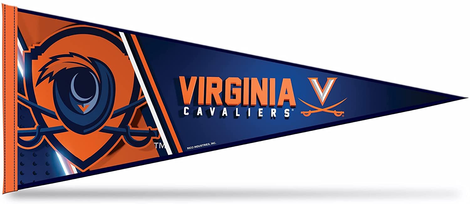 University of Virginia Cavaliers Soft Felt Pennant, Primary Design, 12x30 Inch, Easy To Hang