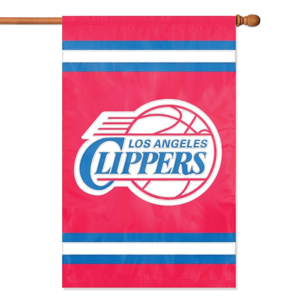 Los Angeles Clippers House Banner Flag, Double Sided, Applique Embroidered, 44x28 Inch 1