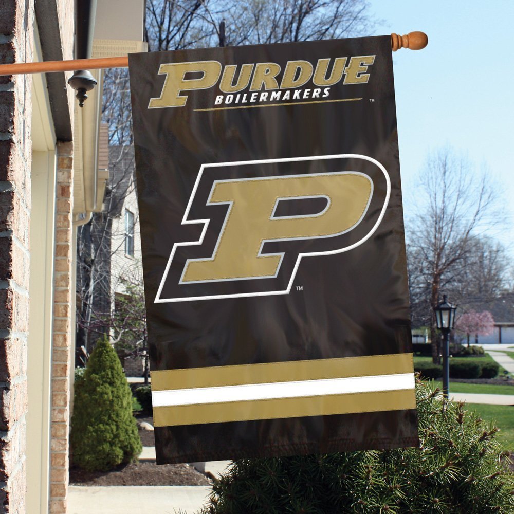 Purdue University Boilermakers Premium House Banner Flag, Double Sided, Applique & Embroidered, 28x44 Inch