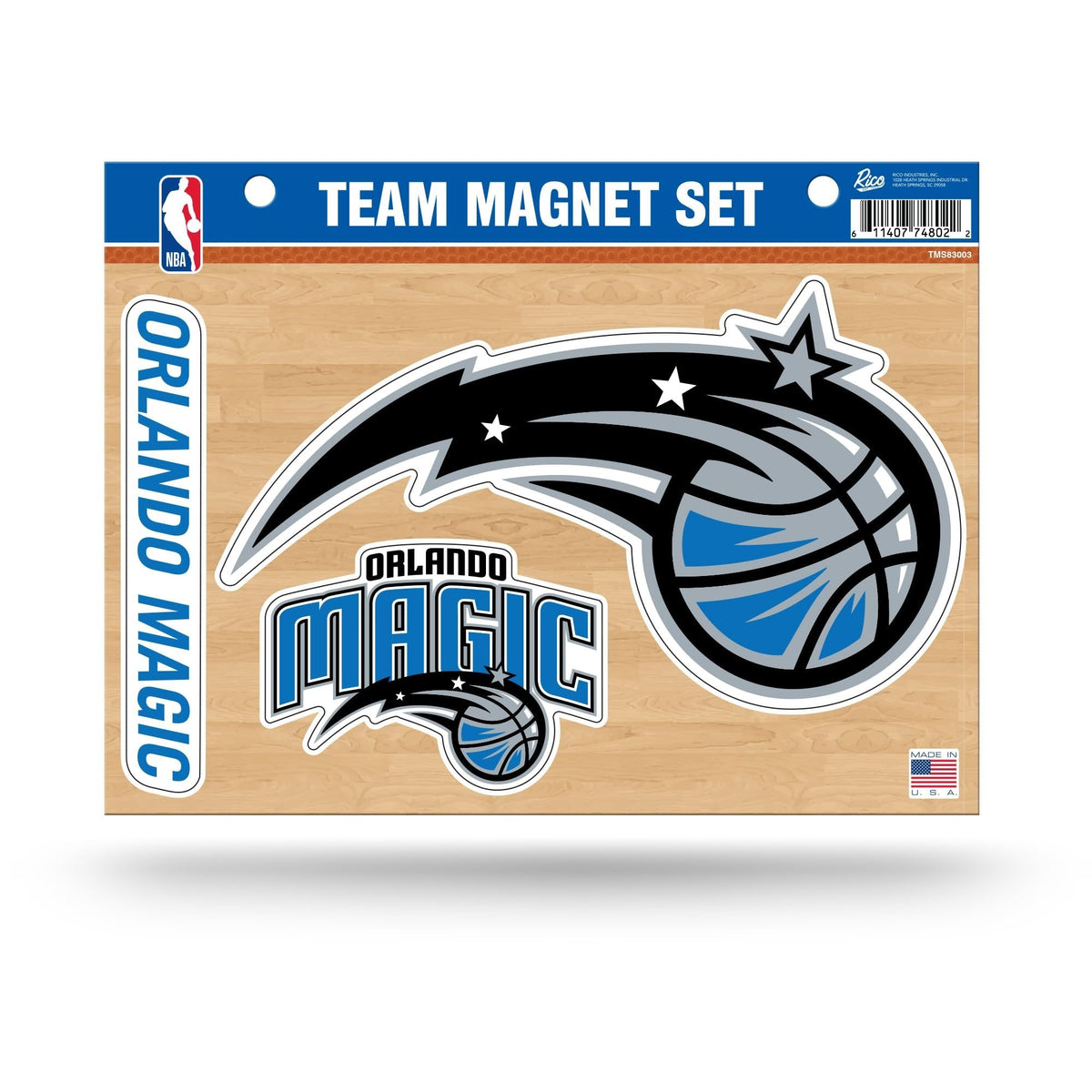 Orlando Magic Multi Magnet Set, 8.5x11 Inch Sheet, Die Cut, Auto Home 1