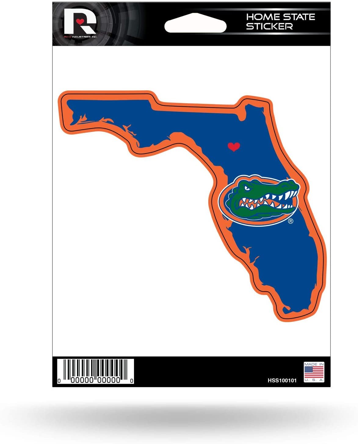 University of Florida Gators 5 Inch Sticker Decal, Home State Design, Flat Vinyl, Full Adhesive Backing 1