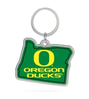 Rico Industries NCAA Oregon Ducks State Shape Keychain