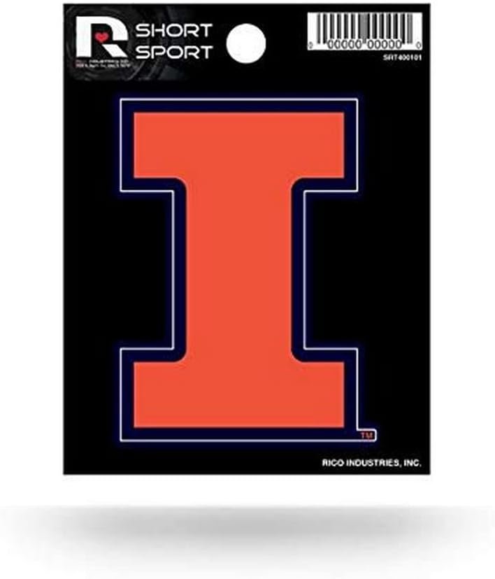 University of Illinois Fighting Illini 3 Inch Decal Sticker Flat Vinyl Full Adhesive Backing