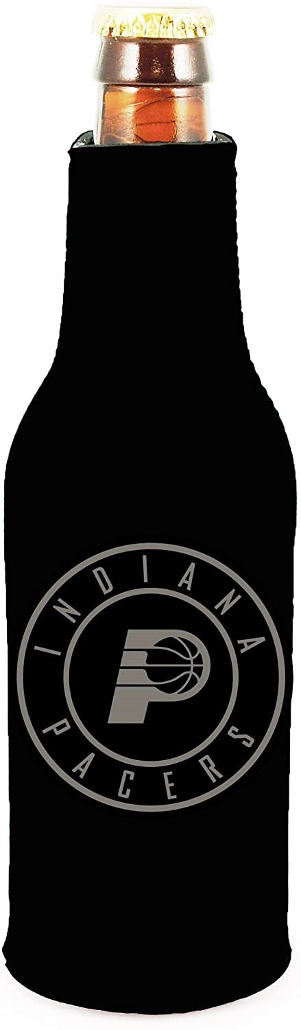 Indiana Pacers 2-Pack Zipper Bottle Tonal Black Beverage Insulator Neoprene Holder Cooler Basketball 1