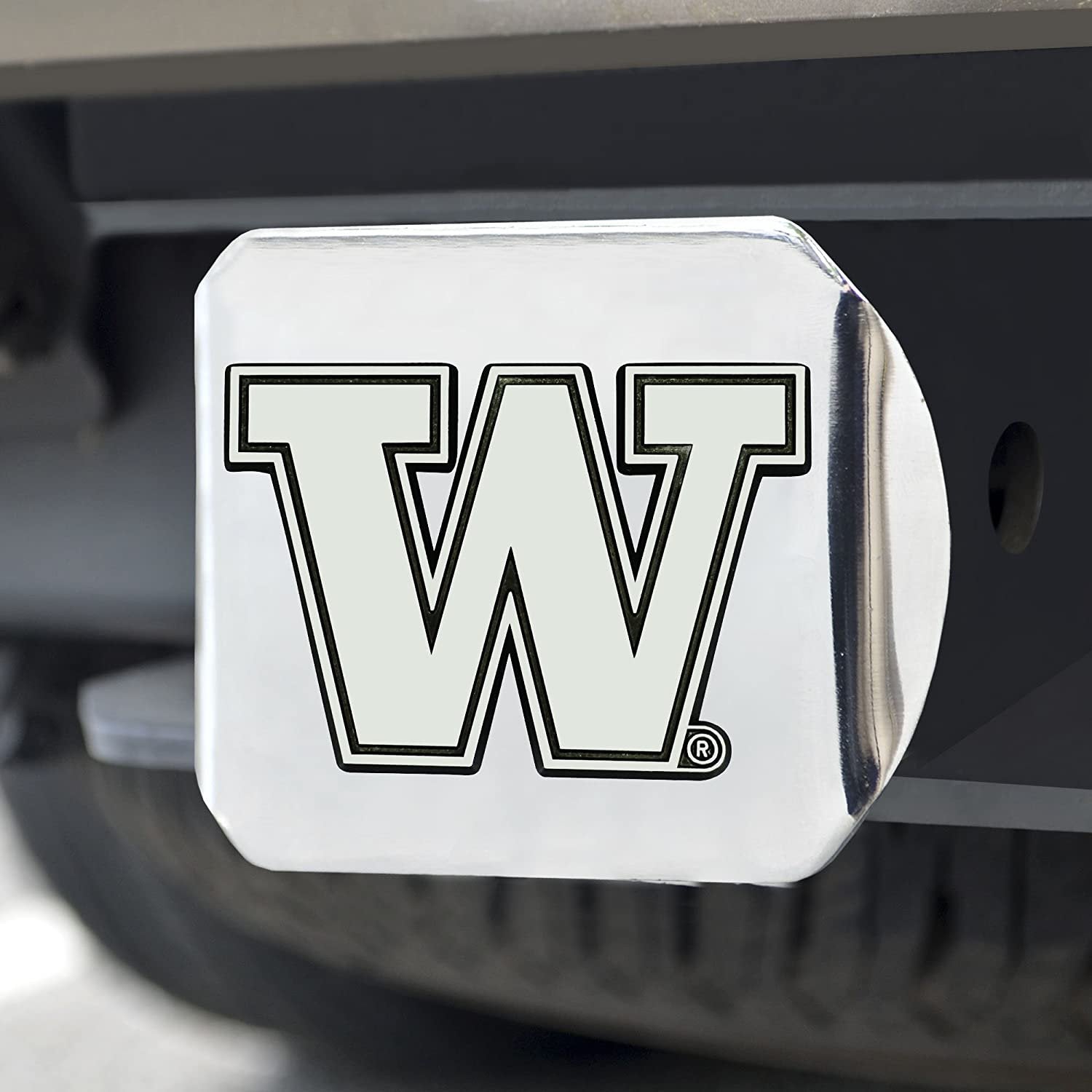 Washington Huskies Solid Metal Hitch Cover with Metal Emblem 2 Inch Square Type III University of