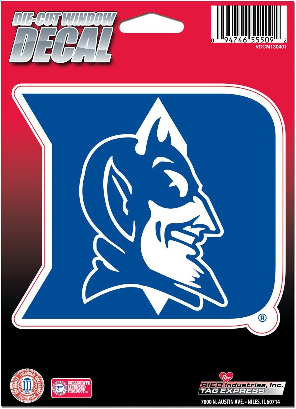 Duke University Blue Devils 5 Inch Decal Sticker Flat Vinyl Die Cut Full Adhesive Backing