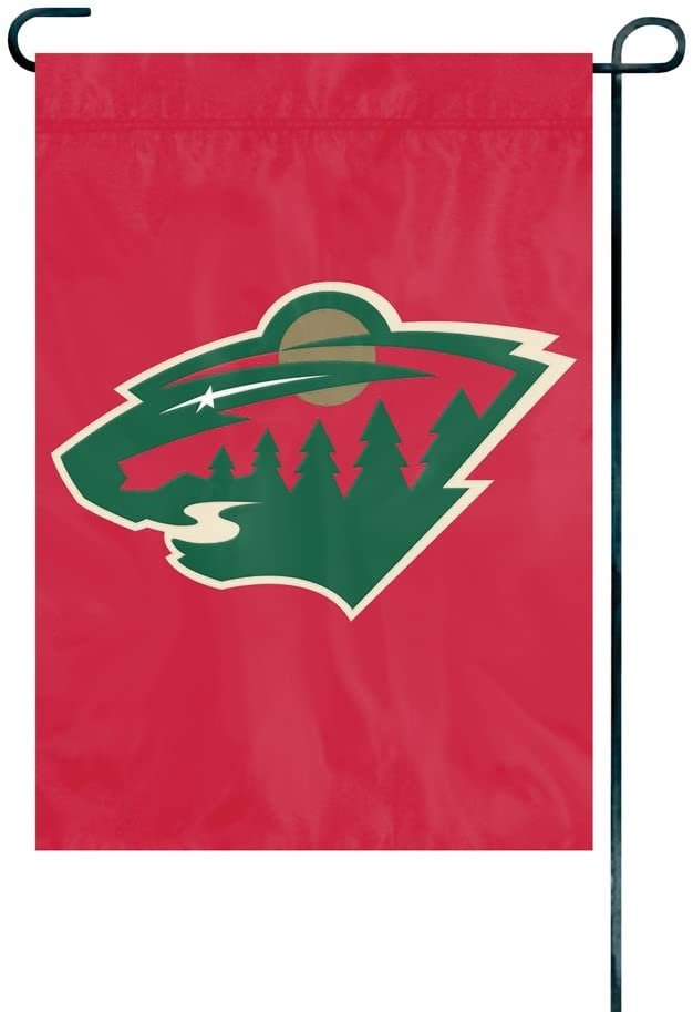 Minnesota Wild Premium Garden Flag Banner, Emroidered, 13x18 Inch 3
